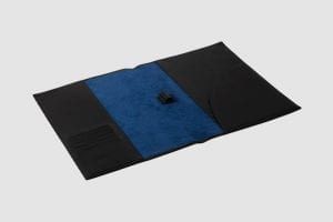 Arcis business meeting folio compendium leather inside blue suede lining