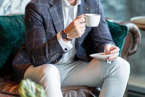 Arcis Wedding Black Tie Man in Suit Cufflinks Coffee