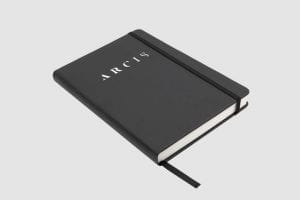 Arcis Notebook A5 Black Angled